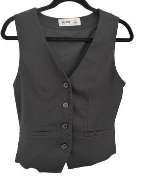 Black tailored suit vest by Hollister, size Extra Small